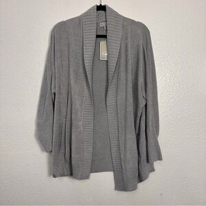 Barefoot Dreams Women's CozyChic Ultra Lite Shawl Collar Cardigan Vapor Gray L